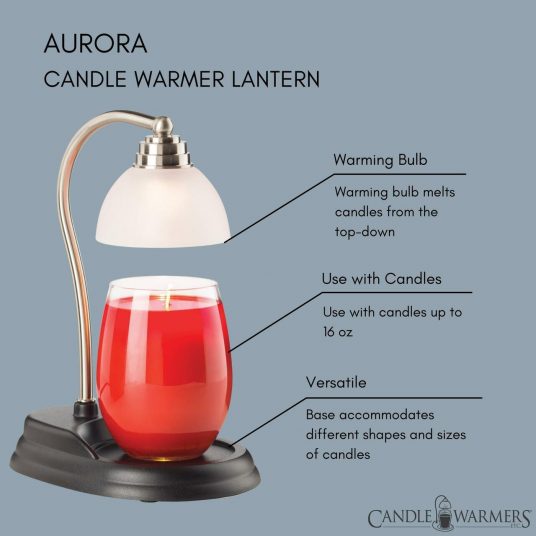 AURORA PEWTER CANDLE WARMER LAMP - Candle Warmers Etc.