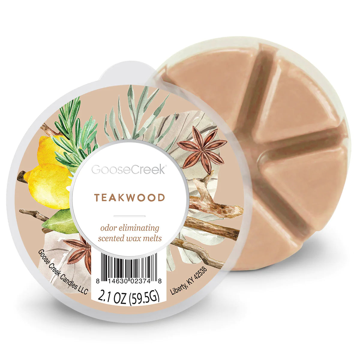 TEAKWOOD 6-Piece Wax Melt***Odor Eliminator*** - Goose Creek Candle