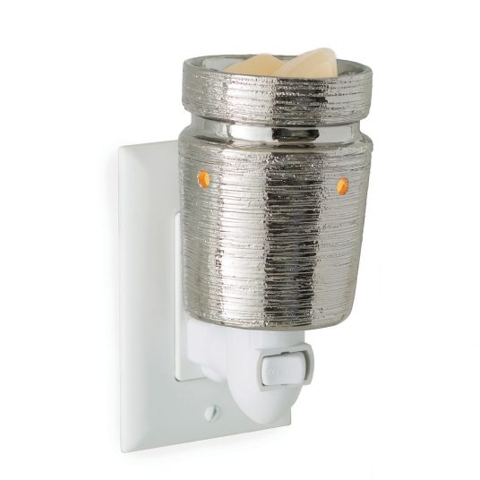 BRUSHED CHROME PLUGGABLE FRAGRANCE WARMER - Candle Warmers Etc.