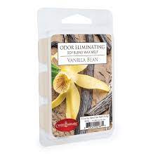 VANILLA BEAN Odor Eliminating 6-Piece Wax Melts - Candle Warmers, Etc.