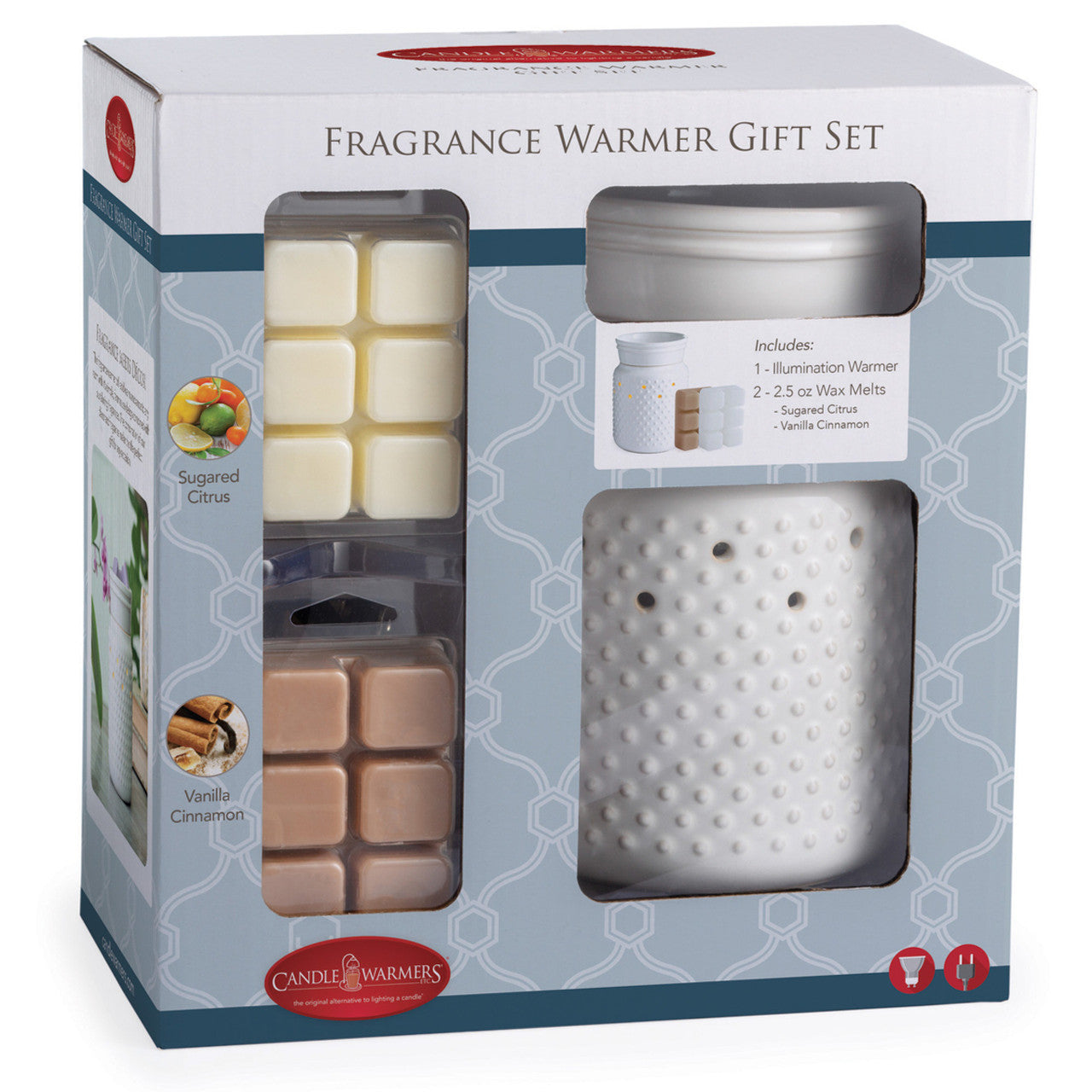 WHITE HOBNAIL ILLUMINATION FRAGRANCE WARMER GIFT SET - Candle Warmers Etc